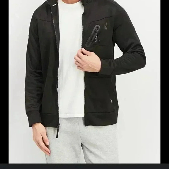 Spyder Active Pro Web Full Zip Nylon Jacket Black XL Long Sleeve - Picture 2 of 11